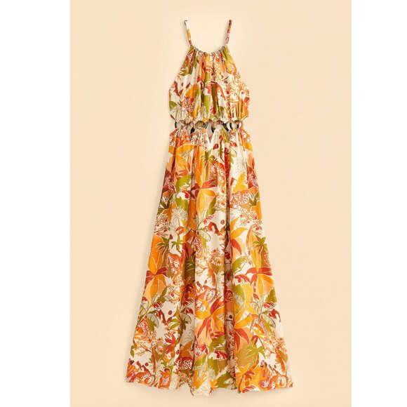 Farm Rio Leopard Forest Sand Maxi Dress - Picture 5 of 15